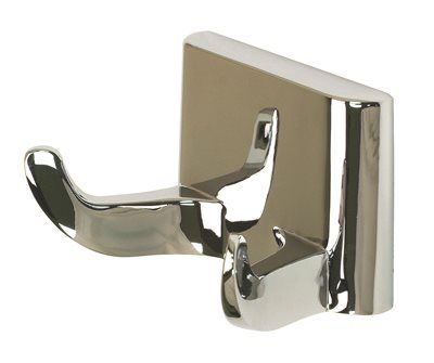 Double Robe Hook Concealed Screw Chrome Plated