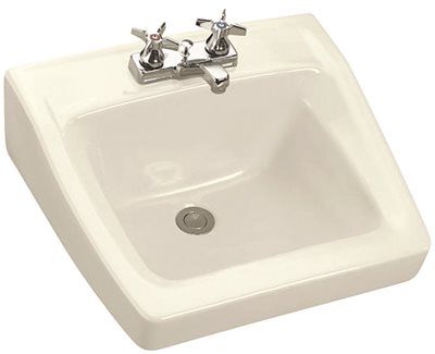 KOHLER Chesapeake Wall-Mount Vitreous China Bathroom Sink in White with Overflow Drain KOHLER Chesapeake Wall-Mount Vitreous China Bathroom Sink in White with Overflow Drain