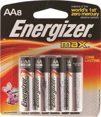 Energizer MAX AA Batteries (8 Pack), Double A Alkaline Batteries