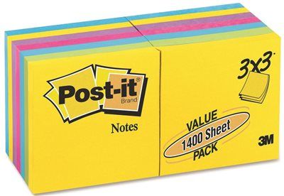 3M Ultra Color Notes' 3 X 3' Five Colors' 14 100-Sheet Pads/Pack – JRM ...