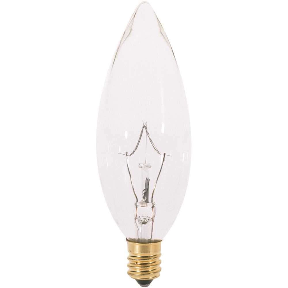 Satco 40-Watt BA9.5 Incandescent Decorative Light Bulb (25-Pack)-Candelabra base