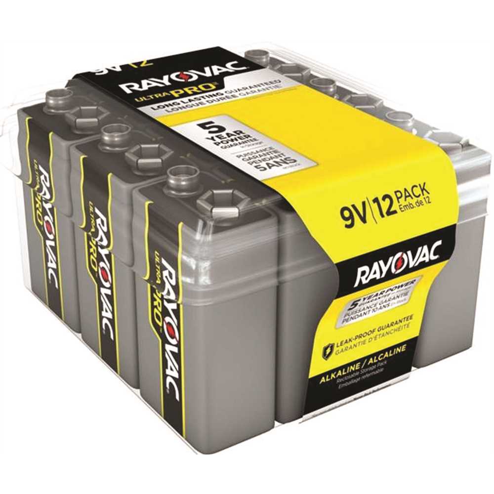 Rayovac Ultra Pro 9-Volt Alkaline Batteries Contractor Pack (12-Pack)