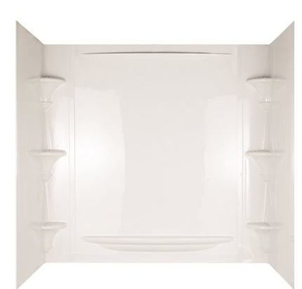 Vesuvia 60 in. W x 58 in. H Five Piece Glue Up Tub Surrounds in High Gloss White