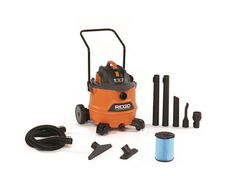 RIDGID 16 Gallon 6.5-Peak HP NXT Wet/Dry Shop Vacuum with Cart, Fine Dust Filter, Hose and Accessories