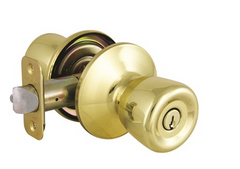 Defiant Waterbury Polished Brass Keyed Entry Door Knob with KW1 Keyway Master Pinned