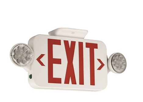 Hubbell Lighting Compass CC 4-Watt Integrated LED White Combination Exit/Emergency Light with Ni-Cad Battery